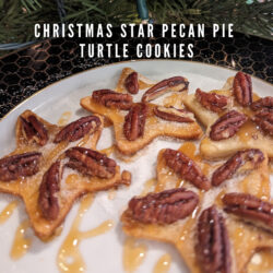 Family Treat - Christmas Star Pecan Pie Turtle Cookies - Featured Image